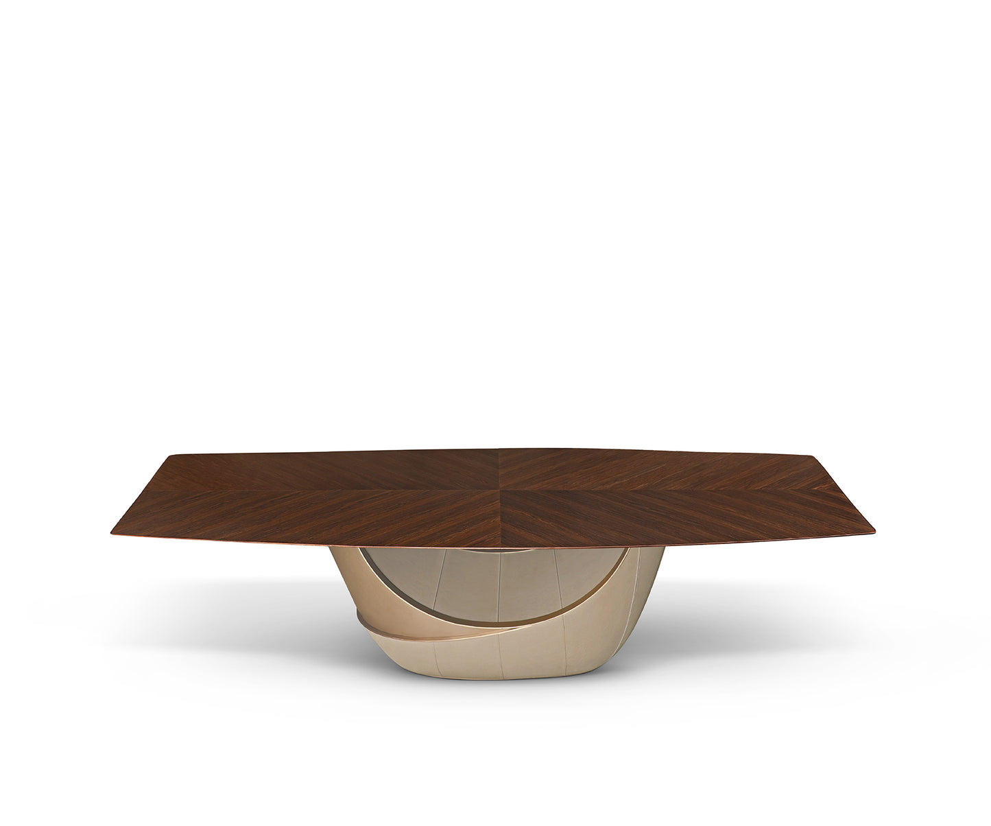 Buy Aspen Table - Chevron Marquetry Tabletop - Madheke