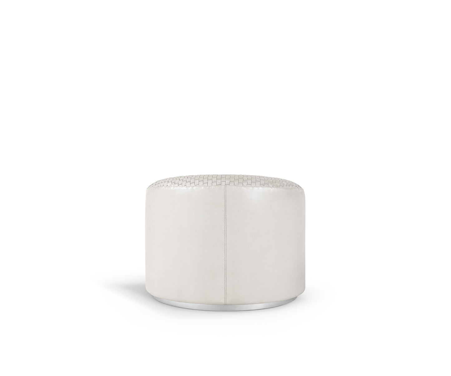 Buy Burlington Pouf - Polished Stainless Steel Plinth Base - Madheke